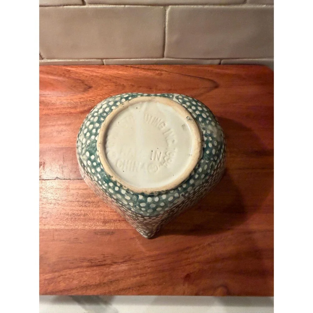 Vintage 1994 ABC Distributing Heart Shaped Nesting Bowls Set of 3 Green
